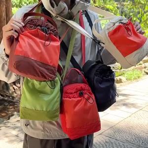 Túi Đeo Chéo Mini Có Dây Rút Nhẹ Đựng Bình Nước Túi Đựng Điện Thoại Dây Đeo Vai Có Thể Điều Chỉnh Cho Đi Bộ Đường Dài Ngoài Trời Du Lịch Thể Thao