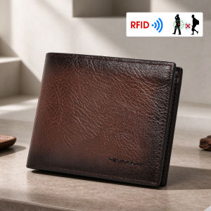 VOCOAL Mens Wallet RFID Blocking Protection Simple Short Wallet Soft PU Business Wallet Retro Wallet Multi-Card Position Wallets Travel Purses Coin Wallet