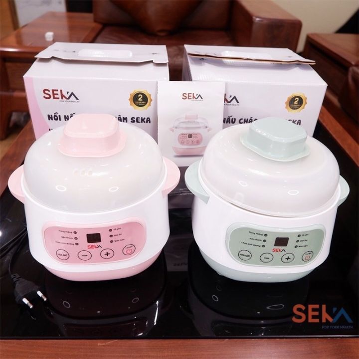 Nồi Nấu Cháo Chậm Cho Bé Seka 1 Lít, Nồi Ninh Hầm Cách Thuỷ 4in1 hót ...