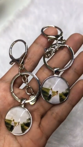 Keychain Foto Glass Custom Magnet Love