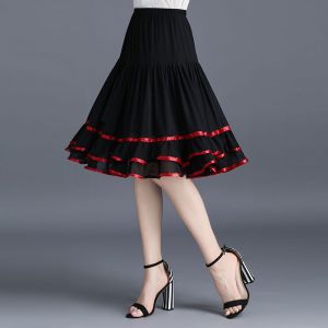 New High Waist Mesh Half Skirt for Middle-Aged And Elderly Women Dancing Square Fashion Mom Skirt Pleated Skirt Summer Short