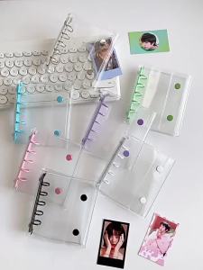 Premium PVC Soft Cover Double Button Binder for Journals Transparent Design for Professional Use