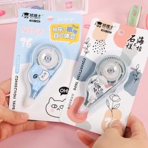 Cartoon Correction Tape 6M Large Capacity Pastel Color Whiteout for Student Homework School & Classroom Rewards
