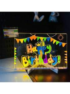 Magical Glowing DIY Writing Board Graffiti Art Drawing Board Erasable and Educational Painting Toy
