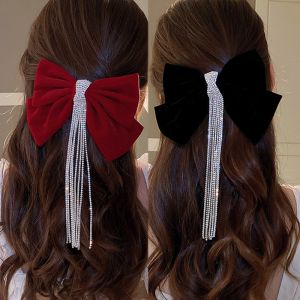 กาแฟผม รูปโบว์กำมะหยี่ สำหรับเด็กผู้หญิง รูปลักษณ์: พู่ประดับสโตนเกาหลีผูกริบบิ้นใหม่ ความเข้าชม 24 ชั่วโมง