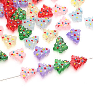 ลูกปัดแก้วลูกปัดประดับต้นคริสต์มาสเคลือบงานแฮนด์เมด15X16มม. หลากสี1ชิ้นสำหรับทำหัตถกรรมเครื่องประดับกำไล DIY