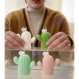 Nến Thơm Handmade TIKIU 3D Hình Xương Rồng Trang Trí Decor Phòng Quà Tặng Phong Cách Hàn Quốc Sáp Đậu Nành Tự Nhiên