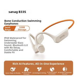 Sanag | Waterproof Bone Conduction Wireless Sport Bluetooth Headphones