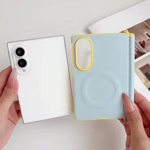 Bao Da Màu Tương Phản Dopamine Cho Samsung Z Fold 8 Galaxy Fold8 Bảo Vệ Bản Lề Từ Tính Vỏ Chống Sốc Với Khả Năng Tương Thích Magsafe