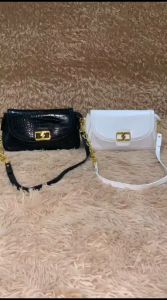 Tas Bahu Wanita Kulit PU Motif Croco Glossy: Shoulder Bag Elegan Sling Bag Wanita 720524 2052