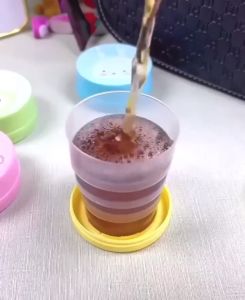 Buy 1 get 7 Childrens Portable Retractable Folding Cartoon Water Cup Outing Cup
