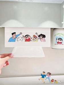 Magnetic Face Towel Storage Box Family Attraction Style Tissue Box Cartoon Character Design Storage Organizer Rectangular Shape