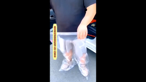 Disposable Raincoat Thickened Foot Wrap Rainpants Waterproof Transparent Foot Sealing Rain Pants