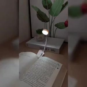 LED Clip On Book Lamp Rechargeable Night Light Portable Table Lamp 3 Color Lighting Modes For Reading Study Bedroom Bedside