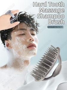 Hard Bristle Scalp Cleansing Head Massager Hair Smoothing Brush