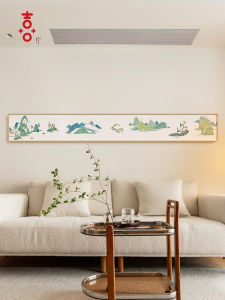 Modern Simplicity Living Room Sofa Background Wall Decorative Painting New Chinese Style Mountain Distance Office Study Banner