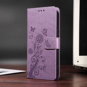 Magnetic Leather Wallet Case for Xiaomi Redmi Note 9 10 11 12 12S 13 14 15 Pro Plus 4G 5G Cover | Embossed Butterfly Flower