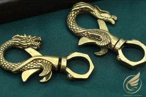 Móc Khóa Đa Năng Móc Chìa Khóa Ô Tô Khắc Hình Long Phụng Bằng Đồng Thau Móc Khóa Hình Rồng Phượng - Đồ Đồng Thuận Tâm