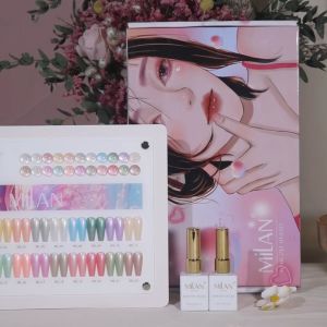 【พร้อมส่ง】สีเจล เซ็ท 22 สี milan ออโรร่าเซ็ทเปลือกหอย เซ็ทเปลือกหอย แถมชาร์ทอะคริลิคสำเร็จรูป