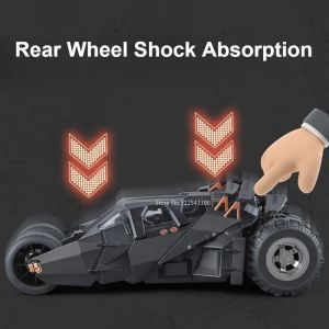 Hot Toys | The Dark Knight Batmobile Alloy Car Model W/Sound & Light Sliding Spray Movie Vehicle Toy Gift for Collection