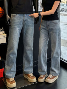 CHENMU | Vintage Blue Men Straight Denim Pants Summer Cleanfit