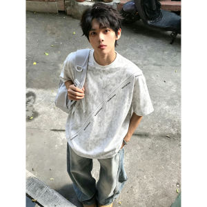 OUMULONG | Dyeing Structured Shoulder Heavyweight T-Shirt