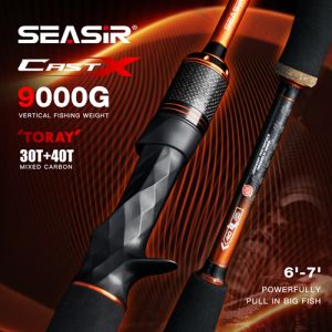SEASIR Cast X Fishing Rod Toray Carbon Fiber 1.83M-2.1M Zirconia Guide Rings Lure Weight 7-25G 9KG Super Drag Spinning Rod & Casting Rod