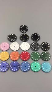 29mm black white green pink orange Digital Watch dial luminous fit NH35 NH36 NH37 NH38 Movement Mens Watch Accessories Parts