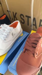 รองเท้าผ้าใบนักเรียนTK205s สีดำสีน้ำตาล สีขาว ไซส์ 31-45