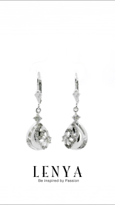 LENYA ต่างหู CZ DiamondLike เพิ่มสเน่ห์ ขนาด 3 มิล ตัวเรือนเงินแท้925 ชุบทองคำขาว