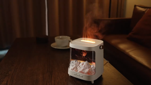 Máy Khuếch Tán Tinh Dầu Hình Ngân Hà – Phiên Bản 2025 Hiệu Ứng Lửa 7 Màu Dùng Decor Phòng