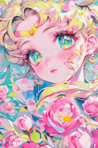 Diamond Painting Full Square Diamond Embroidery Cartoon Girl Gem Cross Stitch Diamond Art Crystal Home Decor
