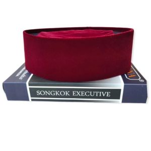 Peci Songkok Nasional Kopiah Jawara Warna Merah Maroon Tinggi 9 CM