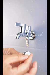 Kran Cabang Kontrol Ganda Sus 304 Kran Cabang Tembok Shower Mesin Cuci Multifungsi