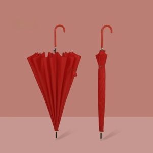 Large Automatic Umbrella for Women Long Handle Rain And Sunproof Waterproof Pure Color Double Person Car Mounted Umbrella