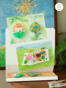 Magneziu Trái Đào Trà Đá Picnic Cafe Súp Lớn Mới Trái Đào Trà Đá Mềm Mại Trang Trí MÁu Đồ Trang Trí Nhà Mới Handmade Trái Đào Trà Đá