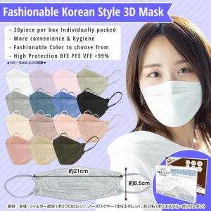 3D Mask KF94 Type Korean Mask(10pcs Individually wrapped in box)