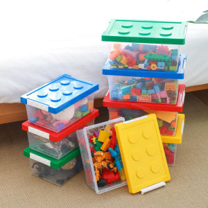 Large Particle Building Blocks Storage Box Toy Assembly Classification Management Magnetic Plate Storage Box Plastic Storage Box