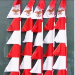Bendera umbul umbul warna warni garuda 8 kotak isi 10 lembar