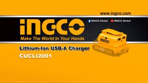 INGCO เครื่องชาร์จ USB-A รุ่น CUCLI2022 ไม่รวมแบตและแท่นชาร์จ 6ประเภท สำหรับระบบแบรนด์ 20v 2AH 4AH