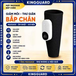 Máy Massage Bắp Chân Khí Nén Giảm Đau Bắp Chân Chế Độ Bóp Chân Kết Hợp Chườm Nóng 3 Mức Sạc Pin Dùng Dây Type-C đi kèm