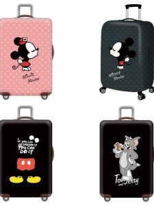 Elastic Travel Case Cover for 28-Inch Luggage Multi-Functional Dust Bag Protection against Scratches Ideal for Mouse and Miki Cat