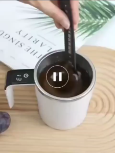 [ Gadgethoods ] HQ-116 Magnetic Stirring Cup 304 Stainless Steel 400ml Multifunction Fully Automatic Magnetic Coffee Mug