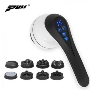 Máy massage bụng cầm tay máy massage cầm tay máy đấm lưng Puli PL-665DC - 8 đầu matxa độc đáo 5 kiểu rung và 6 mức cường tùy chỉnh pin sạc|OKBUY