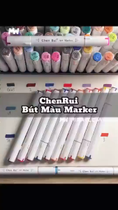 【Chen Rui】168 Colors Dual Tip Art Markers – Brush & Chisel Permanent Pens with Base for Adult Coloring & Gifts