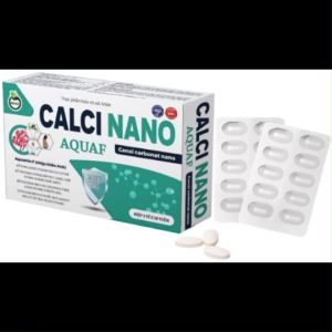 Viên uống Calci Nano Aqua F phát triển chiều cao giúp xương răng chắc khỏe giảm còi xương ở trẻ nhỏ