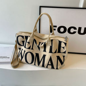 Large Capacity Commuter Womens Tote Bag 2026 New Fashion Handbag Short Trip Travel Lightweight Crossbody Canvas Tote Bag