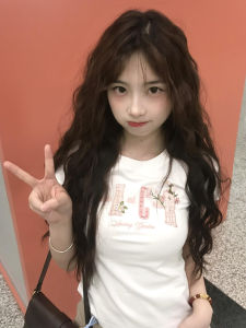 Áo Thun Tay Ngắn Thêu Cotton Phong Cách Mỹ Ôm Vừa Vặn Thời Trang Mùa Hè Cho Nữ Áo Thun Cổ Tròn Thường Ngày