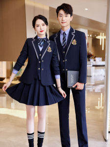 ชุดสูทผู้หญิงสไตล์วิทยาลัยอังกฤษชุดสามชิ้นสำหรับฤดูใบไม้ผลิและฤดูใบไม้ร่วง JK ชุดใส่ในสวนเรียบหรูสำหรับเด็กชุดทำงานสำหรับครู