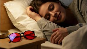 SHINU | Better Sleep Glasses Red Orange Lens Nighttime Blue Light Filter Glasses for Men Improve Insomnia Square Eyeglasses for Men